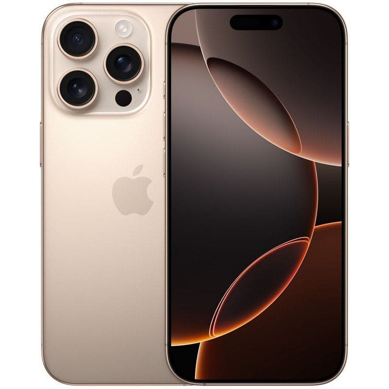 iPhone 16 Pro 512GB Titanio del desierto reacondicionado — imagen orientativa del modelo y color